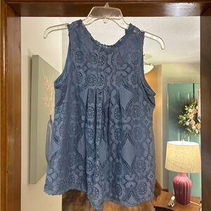 Altar'd State Blue Lace Tank Top